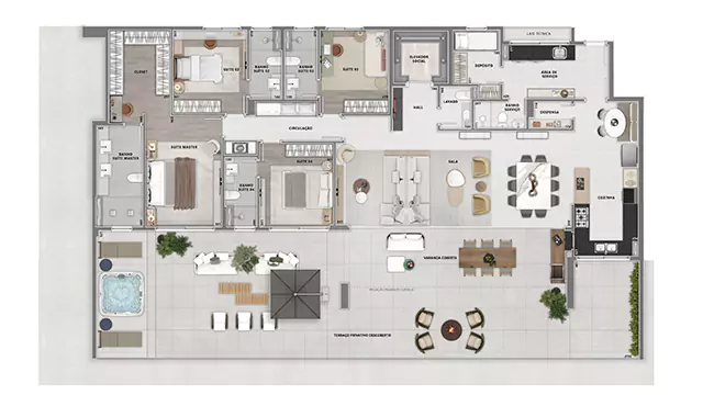 Apartamento Garden - 294,10 m²