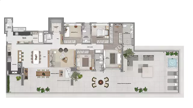 Apartamento Garden - Final 01 - 305,39 m²