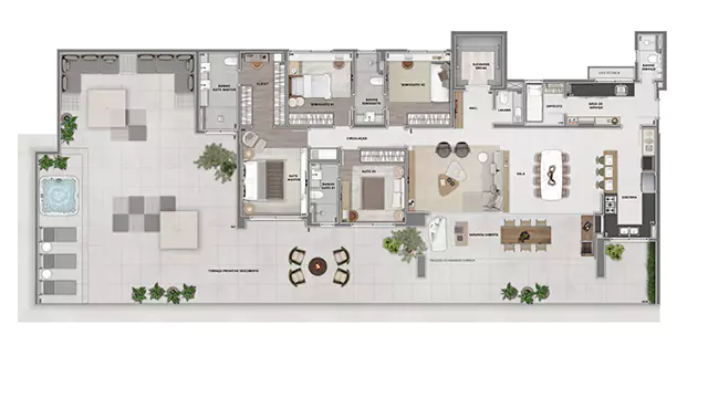 Apartamento Garden - Final 02 - 335,87 m²
