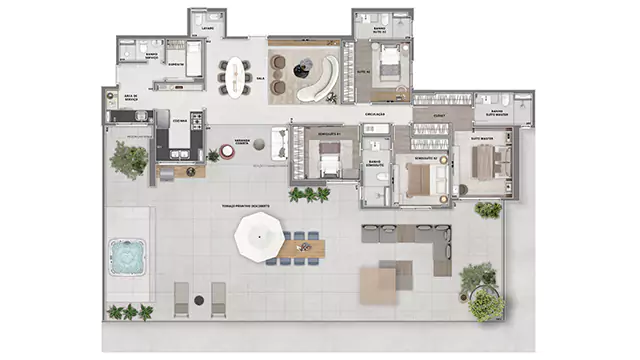 Apartamento Garden - Final 03 - 275,10 m²